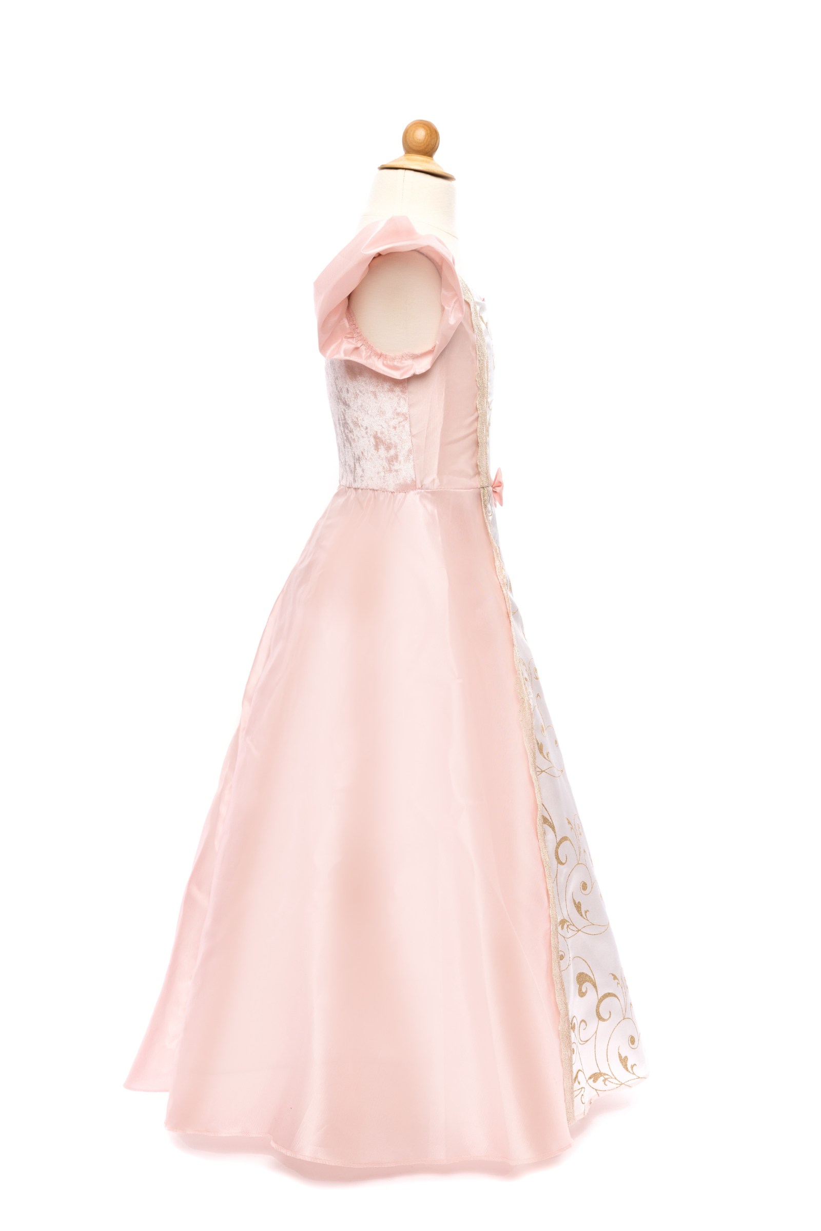 3211 Princess Pink Gown for Kids with Puffed Sleeves - ShopperBoard